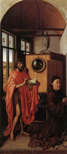 unknow artist Heinrich von Werl and St.john the Baptist Spain oil painting art